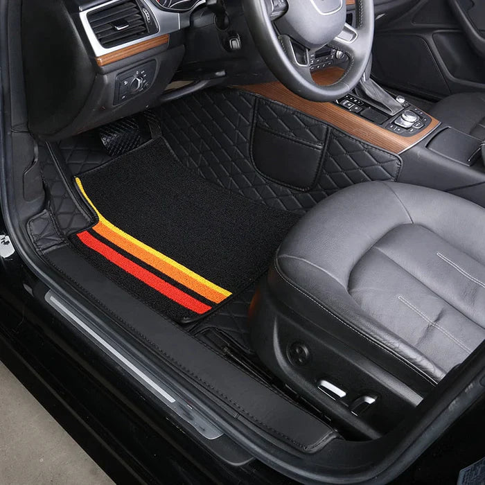 LuxDrive™ – Kit de Tapetes Premium com Personalização (4 Peças)